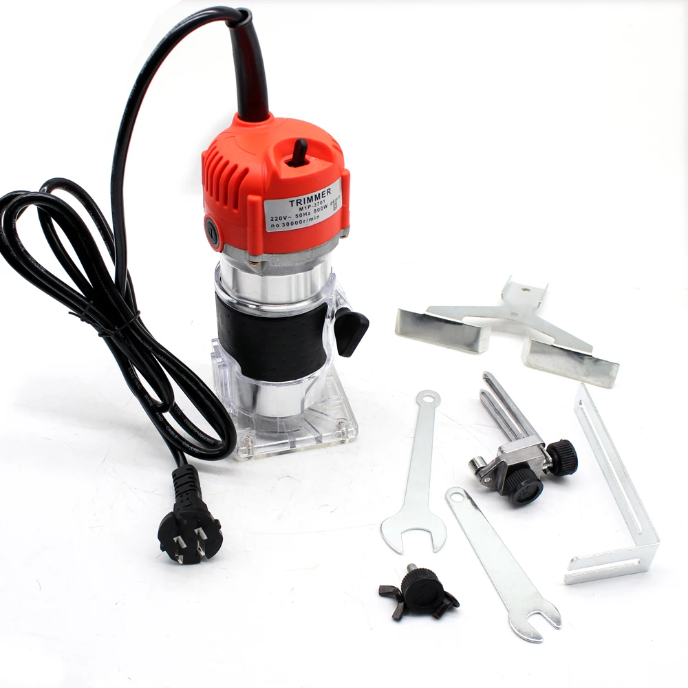 800w 1/4'' Electric Wood Laminator Router Mini Handheld Wood Trimmer