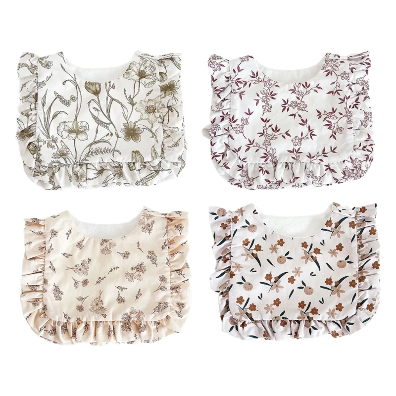 

Stylish Baby Smock Bibs Lovely Pattern Newborns Bibs Mealtimes Clothing Protector Keeps Clothes Clean During Meals