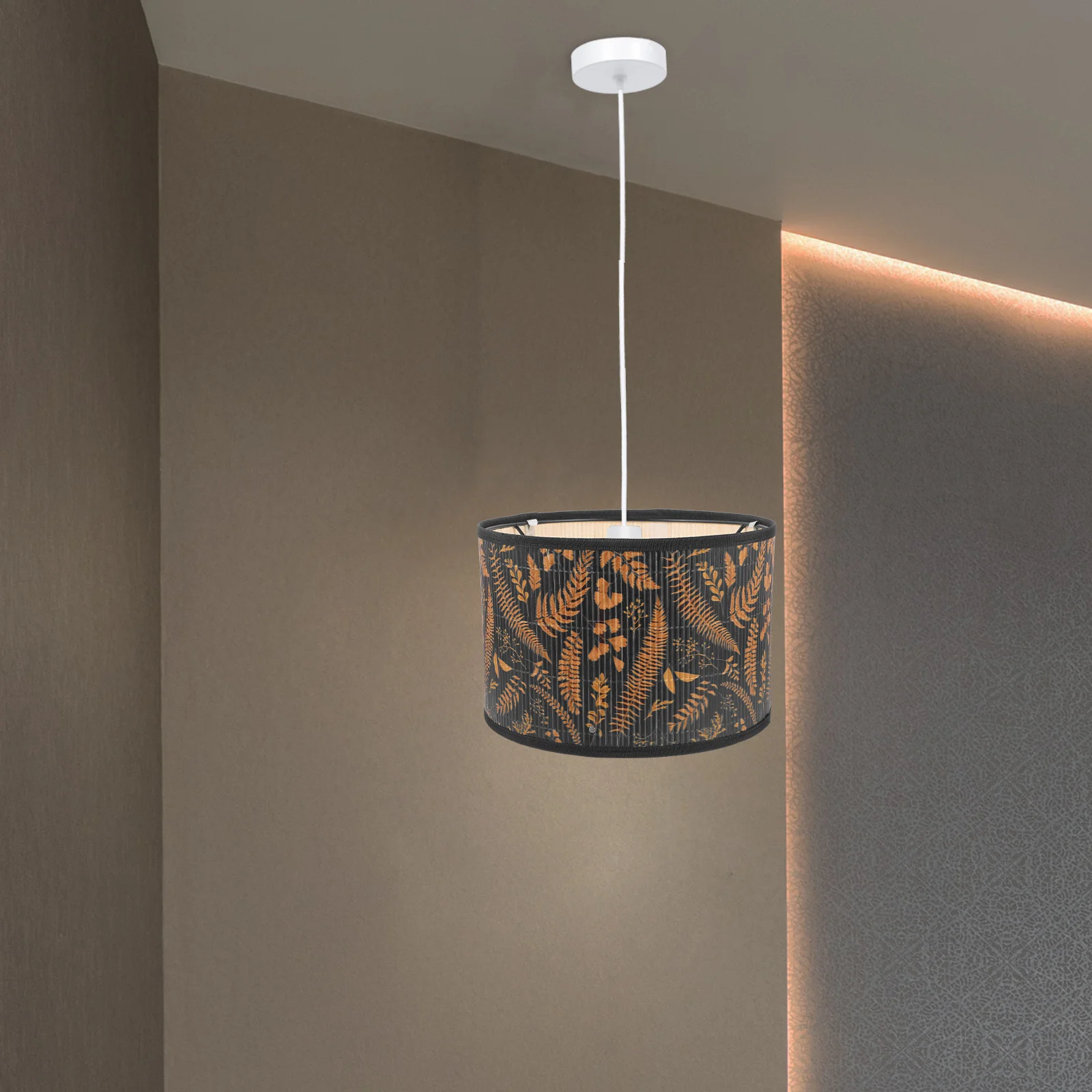 

Vintage Bamboo Drum Lampshade Cover for Chandeliers, Floor and Table Lamps (Style A)