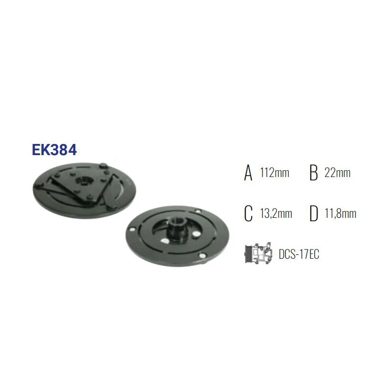 Mozzo Frizione Compressore Ac Automatico Ek384 Dcs-17Ec Per Renault Fluence/ Dacia Dokker