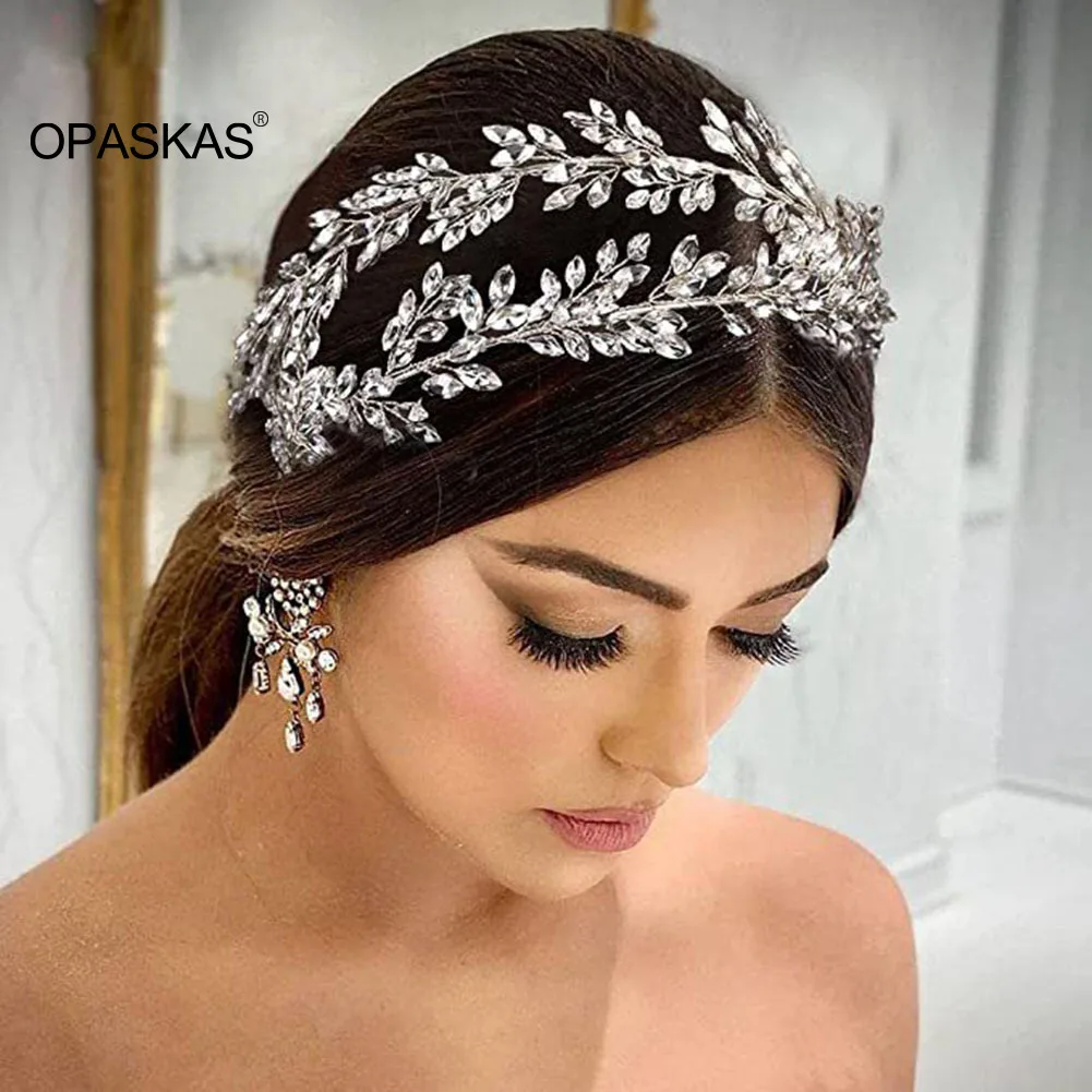 Diademas de cristal para mujer, tiara para novia, diadema con forma de