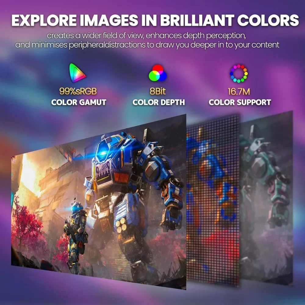 27 Inch Curved Gaming Monitor,Full HD(1920x1080P) VA Panel 1800R 240Hz Refresh Rate Computer Monitor with Blue Light Filter