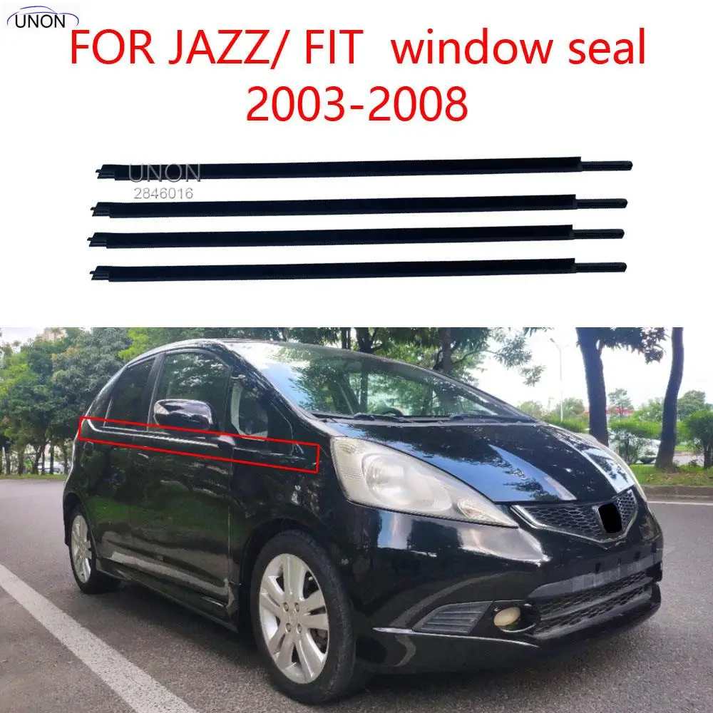 For Honda JAZZ FIT 2003 2013 Weatherstrip Window Seal Car Window Moulding Trim Seal Door Out For