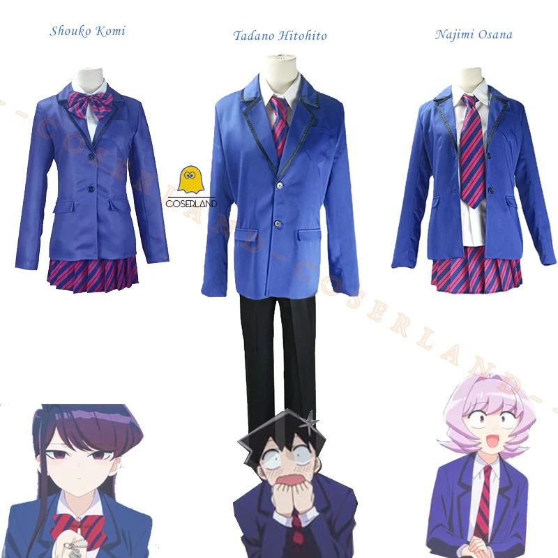 Anime Komi Can't Communicate Cosplay Costume Komi Shouko Osana Najimi  Cosplay School Uniform Wigs Halloween Men's Women's Suit - AliExpress