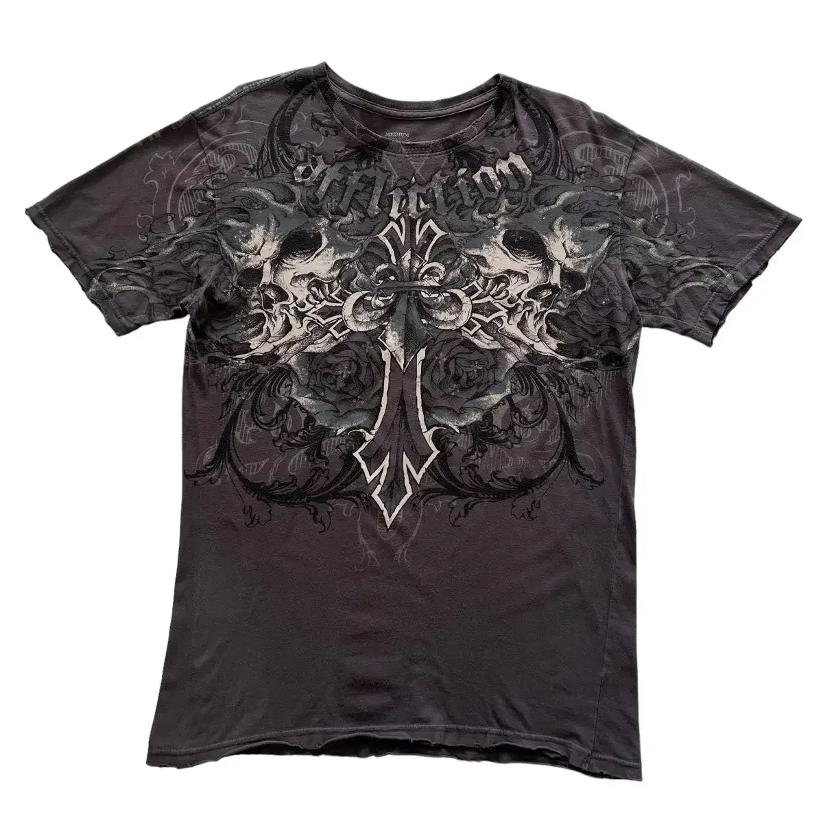Y2k Pain T-Shirt Hip Hop Skull Graphic New Harajuku Round