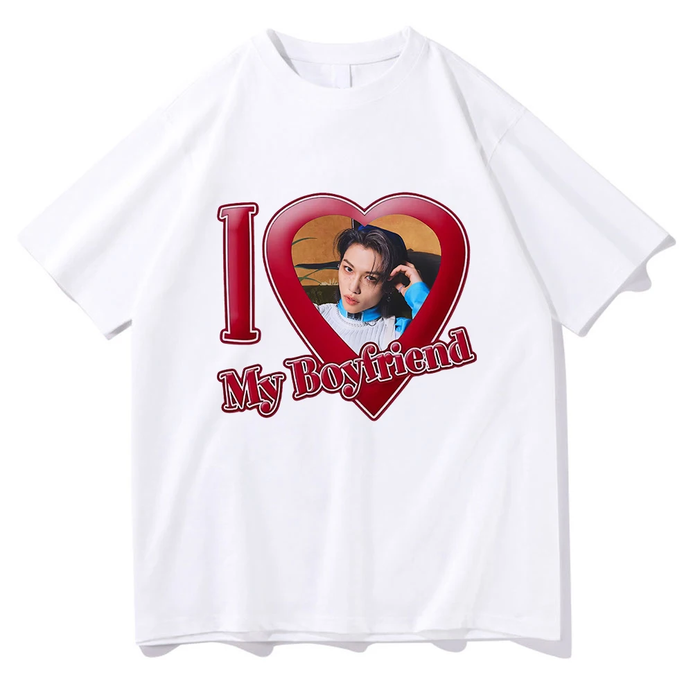 

Футболка унисекс хлопковая, модная уличная одежда в стиле Харадзюку, с рисунком, с надписью LOVE Stray Kids, 5 звезд, повседневная, в Корейском стиле