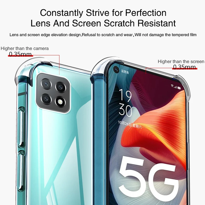 Transparent Soft Silicone Shockproof Phone Case - Airbag Clear TPU Protective Cover