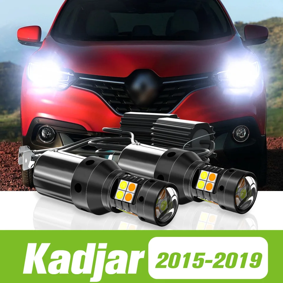 2pcs For Renault Kadjar 2015-2019 Dual Mode Led Turn Signal+daytime Running  Light Drl 2016 2017 2018 Accessories - Signal Lamp - AliExpress