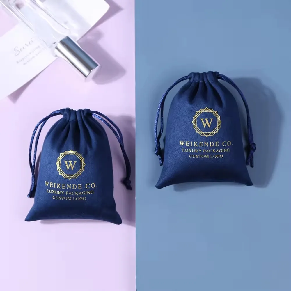 Suede Drawstring Package Jewelry Bag Wedding Christmas Party Decoration Eyelashes Makeup Storage Bags