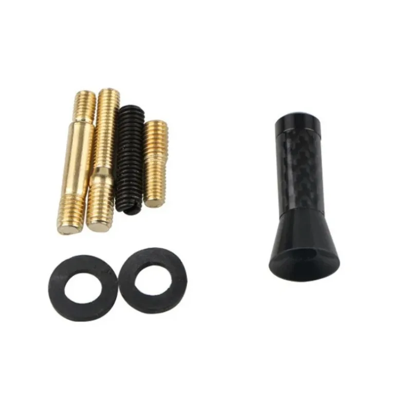 Car Antenna Brand New Carbon Fiber Screw Metal Short Stubby Mast Antenna Car Styling Roof Antenna Enhanced Signal For Benz Car Accessories