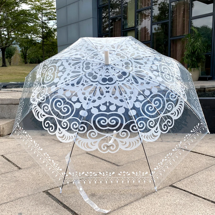 Umbrellas Transparentes Japón Flor De La Umbrella Long Lave Outdoor Mujeres  Portátiles Trekking Girly Grande Mujeres Paraguas XXL Sombrilla Rain Gear  HKD230817 De 29,91 €