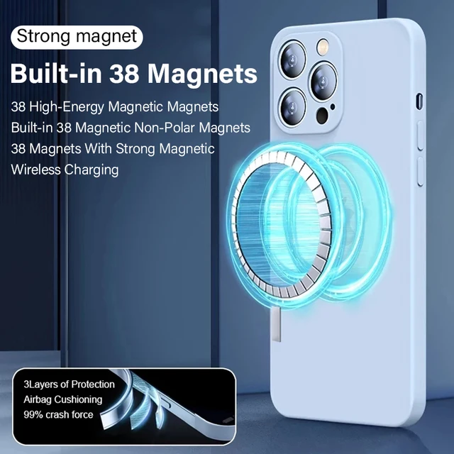 Magsafe-funda magnética Original para iPhone, funda de carga inalámbrica de silicona líquida para iPhone 15, 14, 13, 12, 11 Pro Max, Mini, X, XR, XS, 8 Plus - Image 2