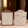 87757-f9164e.jpg 1 pièce Présentoir à bijoux en bois pour boucles d'oreilles, bagues et cadres photo, avec plateau de rangement en velours, accessoires de présentation pour comptoir de magasin