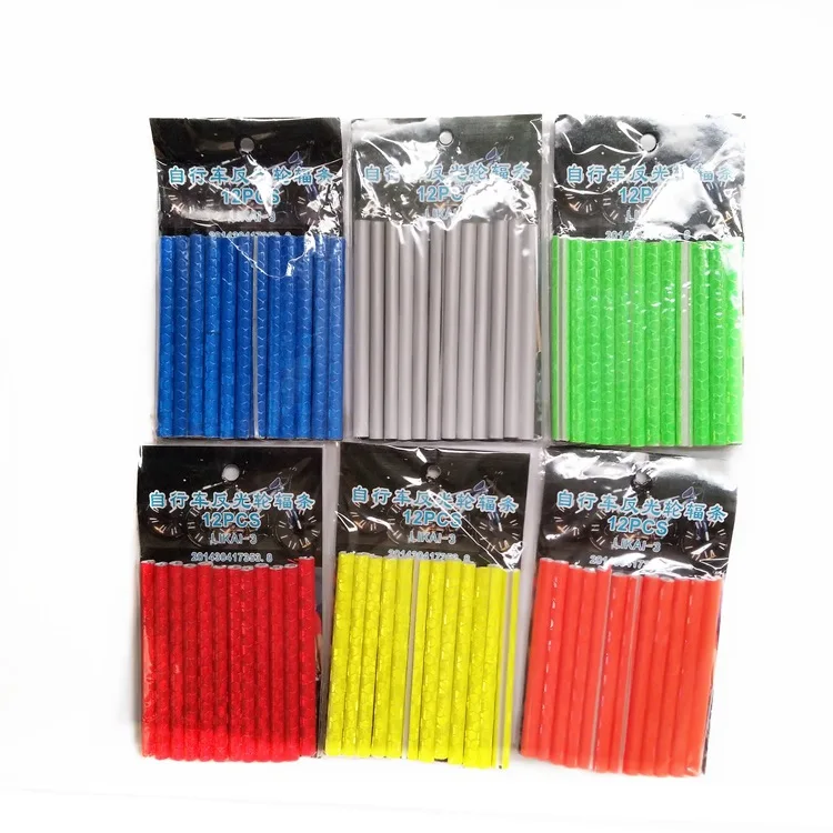 Bicycle Parts Bike Accessories Bicycle Lights Wheel Rim Spoke Clip Tube Safety Warning Light Cycling Bike Strip Reflective Reflector