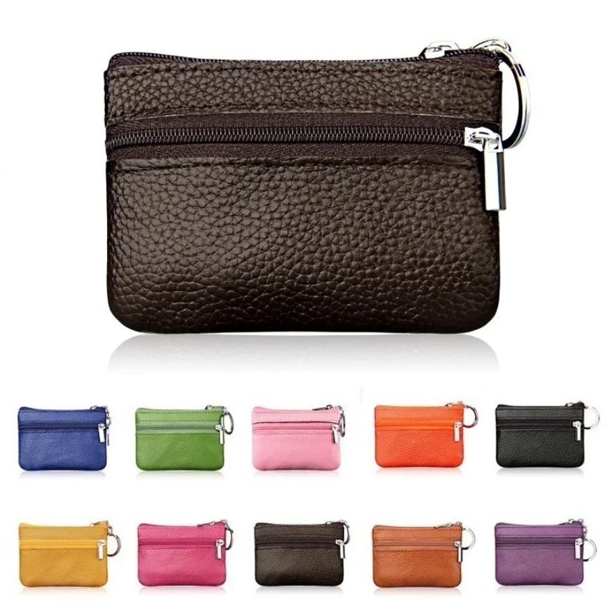 

Mini Pouch Pocket Wallets Women Small PU Leather Coin Purse Zipper Change Money Bags Key Holder Case ID Card Holde Zipper Purses