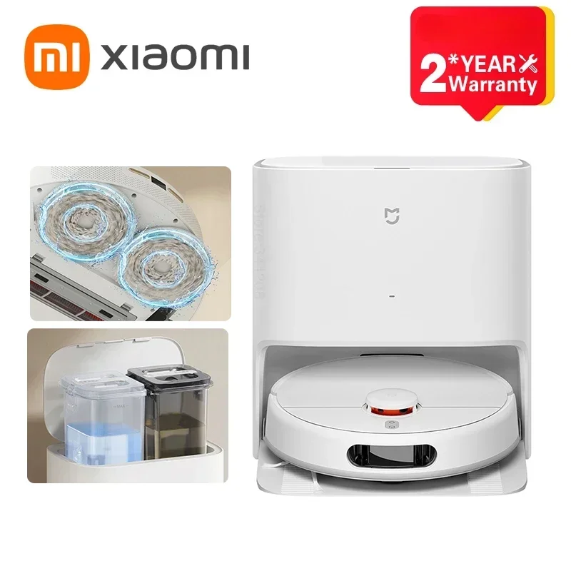 

2023 XIAOMI MIJIA Self Cleaning Robot Mop 2 Smart Home Sweeping High Speed Rotary Scrubbing 5000PA Cyclone Suction LDS Laser