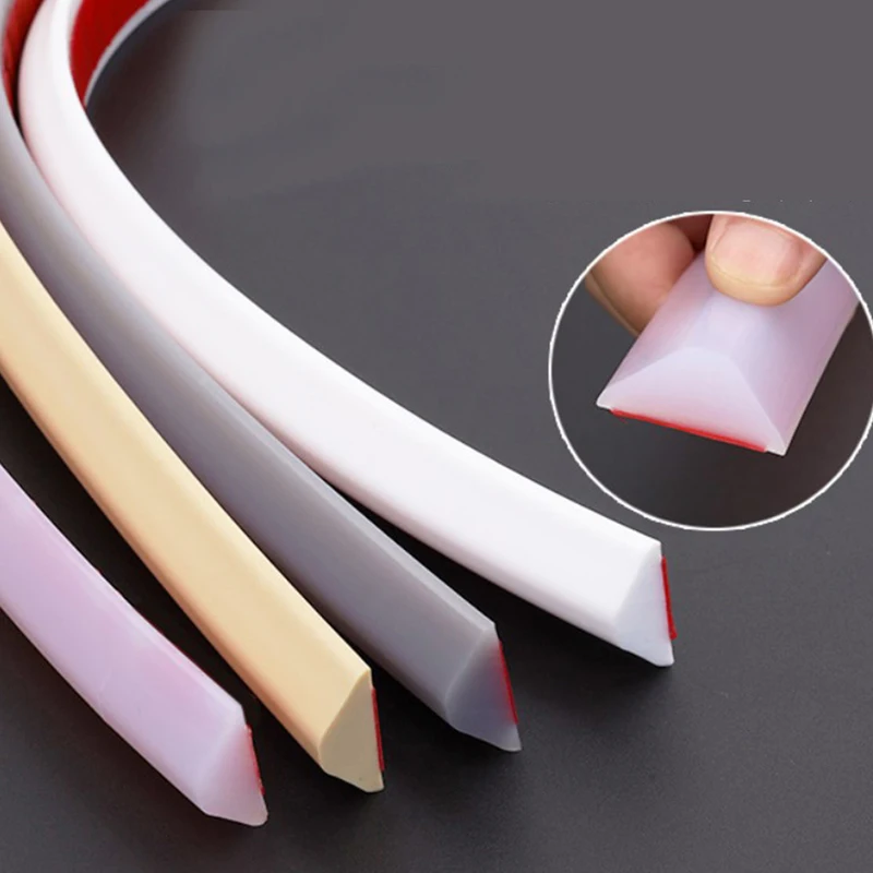 Description Picture 2 of item1m Rubber bathroom water stopper Dry and Wet Separation Flood Barrier shower dam door Bottom Sealing Strip Guard Blocker
