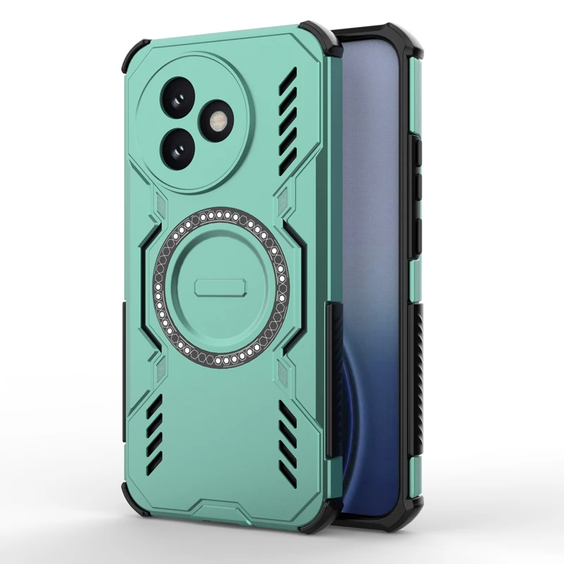 Shockproof Magnetic Adsorption Durable Phone Case with Heat Dissipation, PC+TPU Bumper Cover