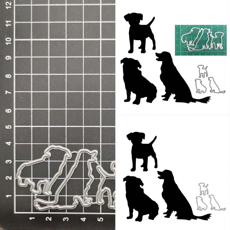 

Cat Dog Decoration Cutting Dies Stencils DIY Scrapbook Decorative Embossing Handcraft Die Cutting Template