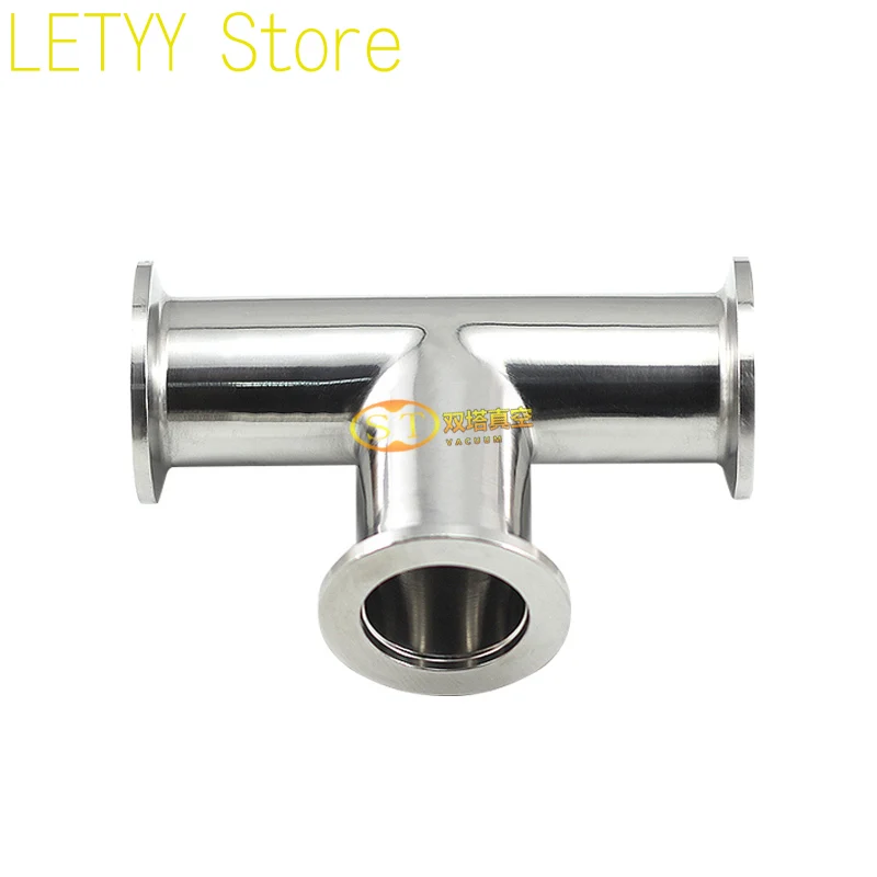 

304 Stainless Steel High Vacuum Quick Assembly Equal Diameter / Reducing Tee Kf16 / Kf25 / Kf40 / Kf50 Helium Leak Detection