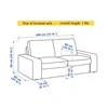 CRIUSJA Cover for KIVIK 2/3 seat(190cm/228cm) Slipcovers sofa Sofa Covers for Living Room Love Seat Couch Covers Celvet for Sofa 3