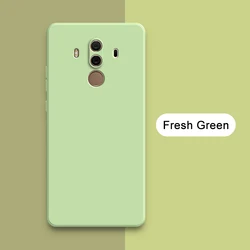 Premium Liquid Silicone Camera Protective Phone Case - Sleek & Cute Design for Huawei Mate 10 (Fresh Green)
