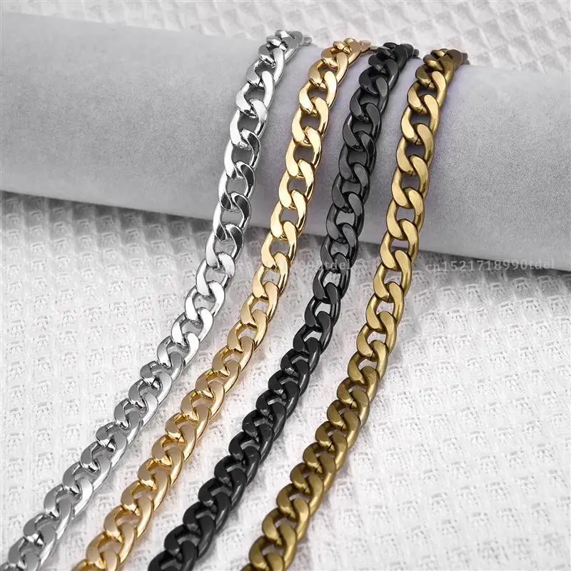 

120cm Women Bag Aluminum Chain Color Retaining Gold Diy Simple Chain Metal Wrap Chain Underarm Shoulder Strap Replacement Strap