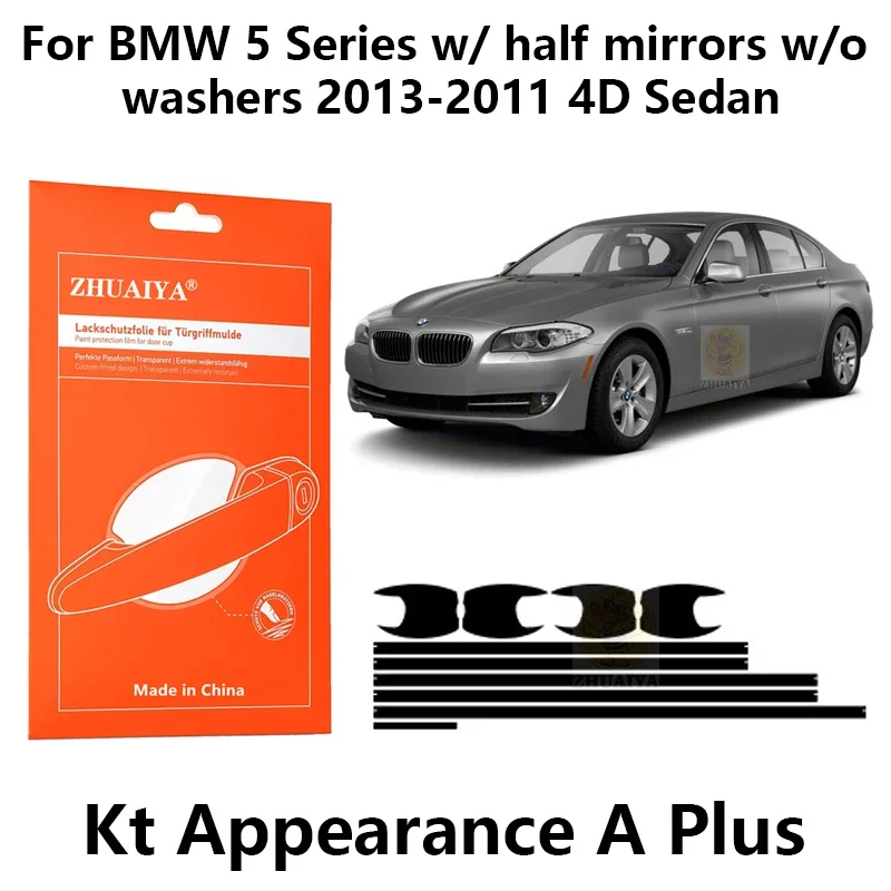 

Защитная пленка ZHUAIYA для красок дверной ручки, ТПУ PPF для BMW 5 серии w/полузеркала w/owashers 2013-2011 4D
