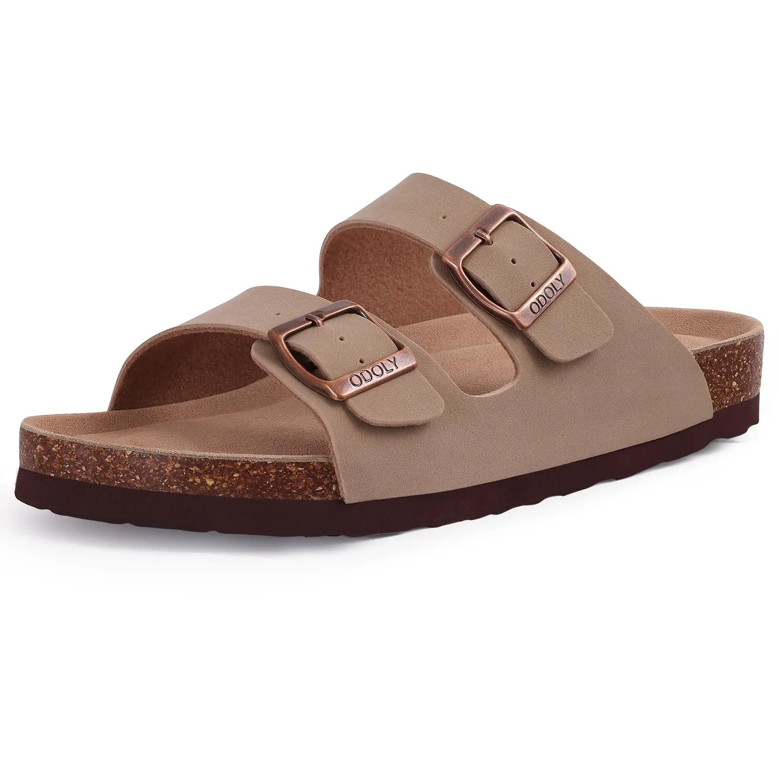 Comwarm Classic Kurk Slippers Voor Vrouwen Nieuwe Mode Suède Flats Sandalen Zomer Paar Strandglijbanen Schoenen Met Verstelbare Gesp