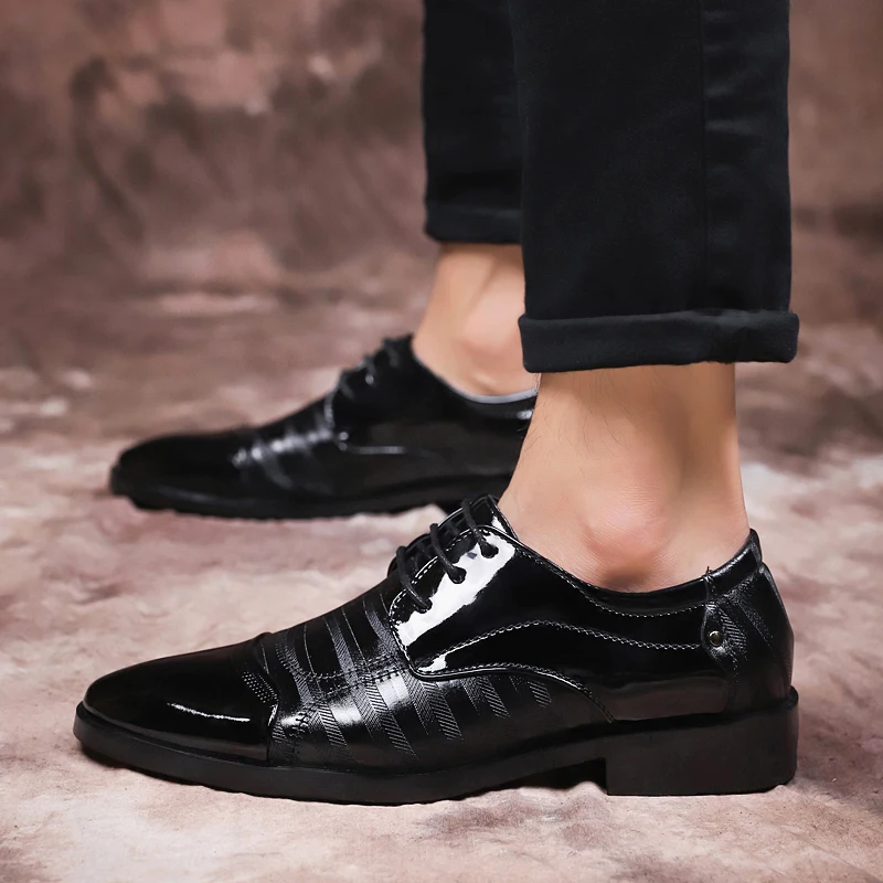 Herren Leder Bootsschuhe Für Freizeit Geschäft Und Bankett_voghion.com