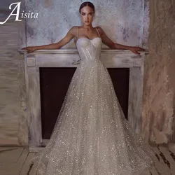 Blingbling Wedding Dress Glitter Brides Wedding Dresses Sequins Bride Dresses Vestido De Novia Luxurious A-Line Dresses Vestidos