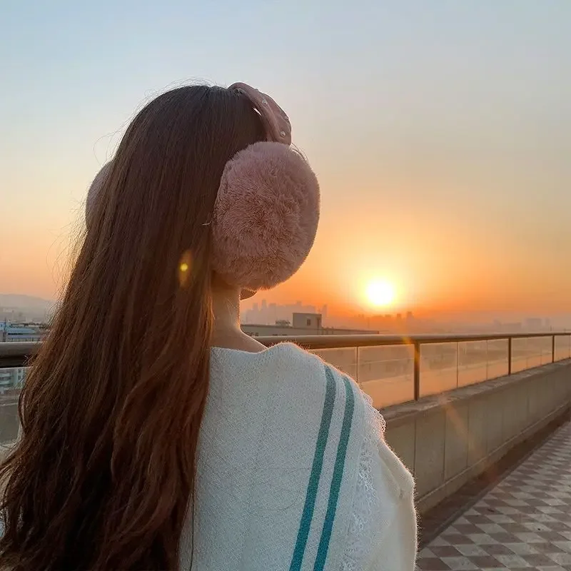 사랑스러운 나비 매듭 따뜻한 플러시 귀마개, 캐시, Oreilles 어린이 귀마개, 소년 소녀 따뜻한 겨울