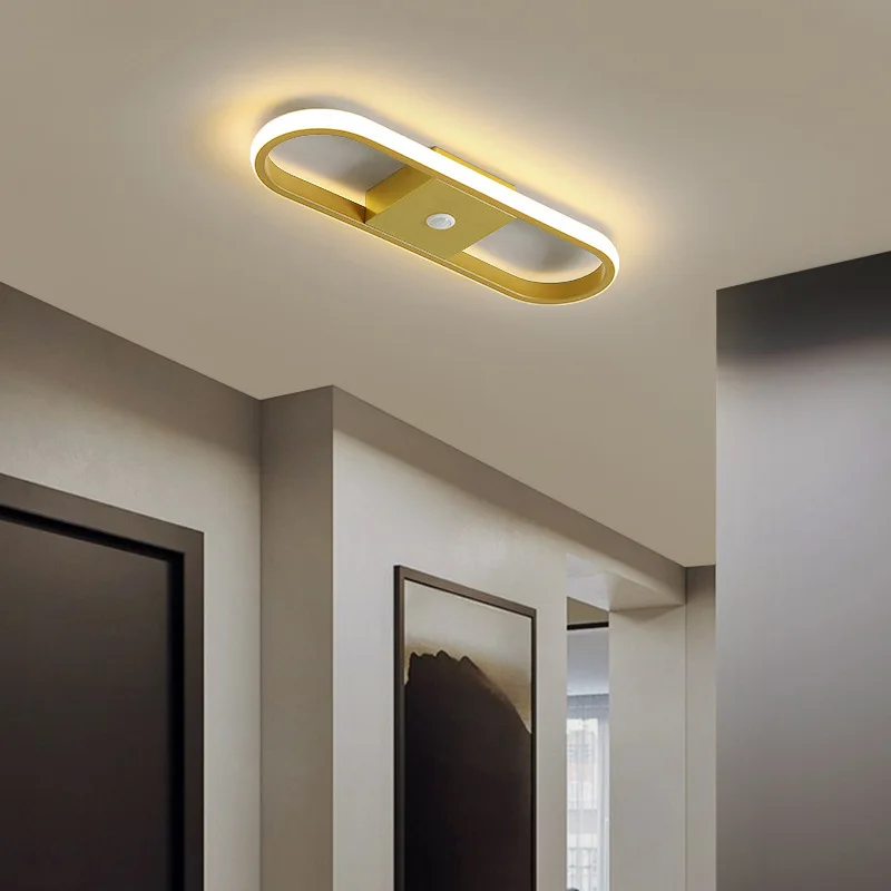 

Simple modern Nordic style LED ceiling light aisle light corridor light hall entrance light balcony light oval lighting
