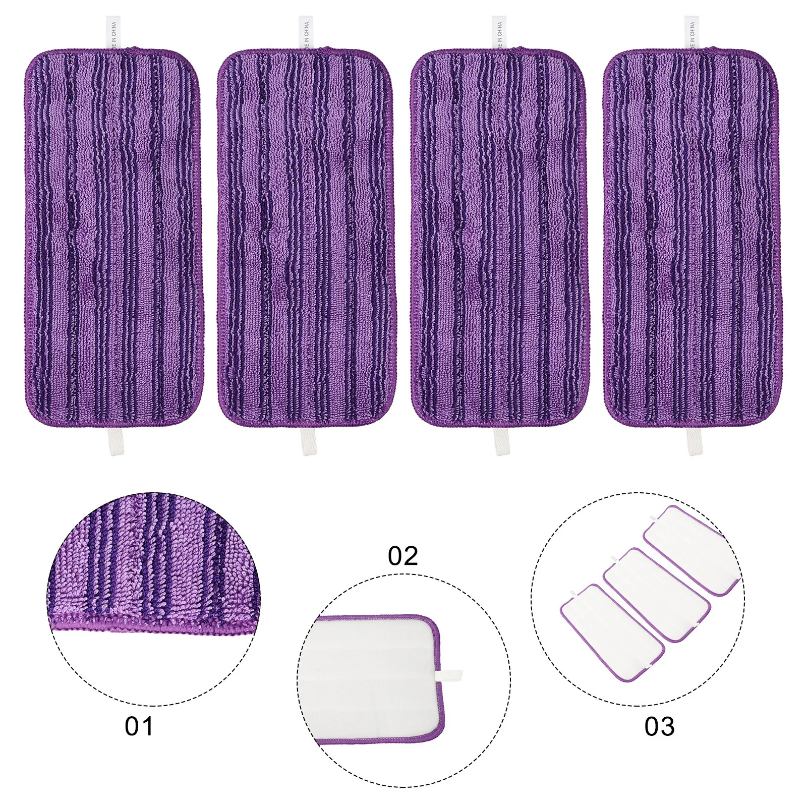 

Powerful Microfiber Cleaning Pads 36 Pack Reusable Mop Pads for Swiffer Wet Jet Mop Effective and Convenient