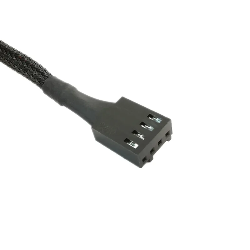 Adaptador de Cable de alimentación de ventilador PWM, divisor de funda para enfriador de ordenador, ventiladores de 1 a 5(40cm), 4 o 3 pines