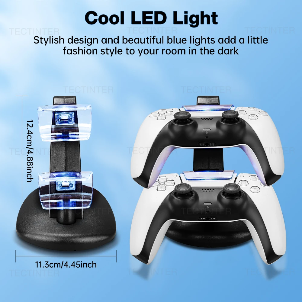 For PS5 Controller Type-C Dual Sense Charging Station Dual Charging Dock Charger Stand for PlayStation 5 Accessories 3