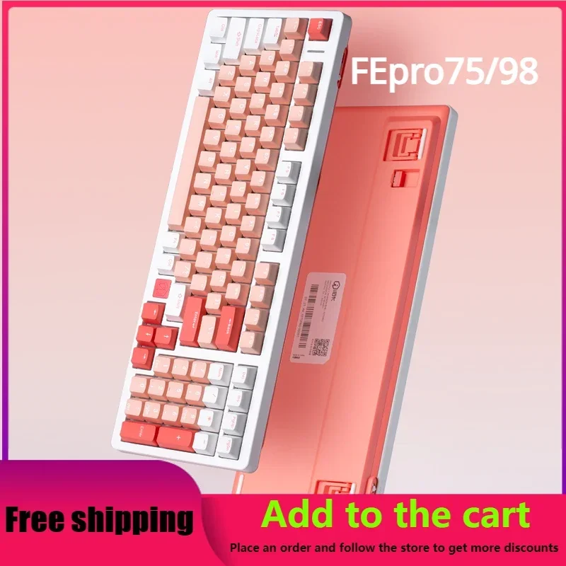 

Новая Проводная Беспроводная Bluetooth-клавиатура FEpro75/98 с подсветкой