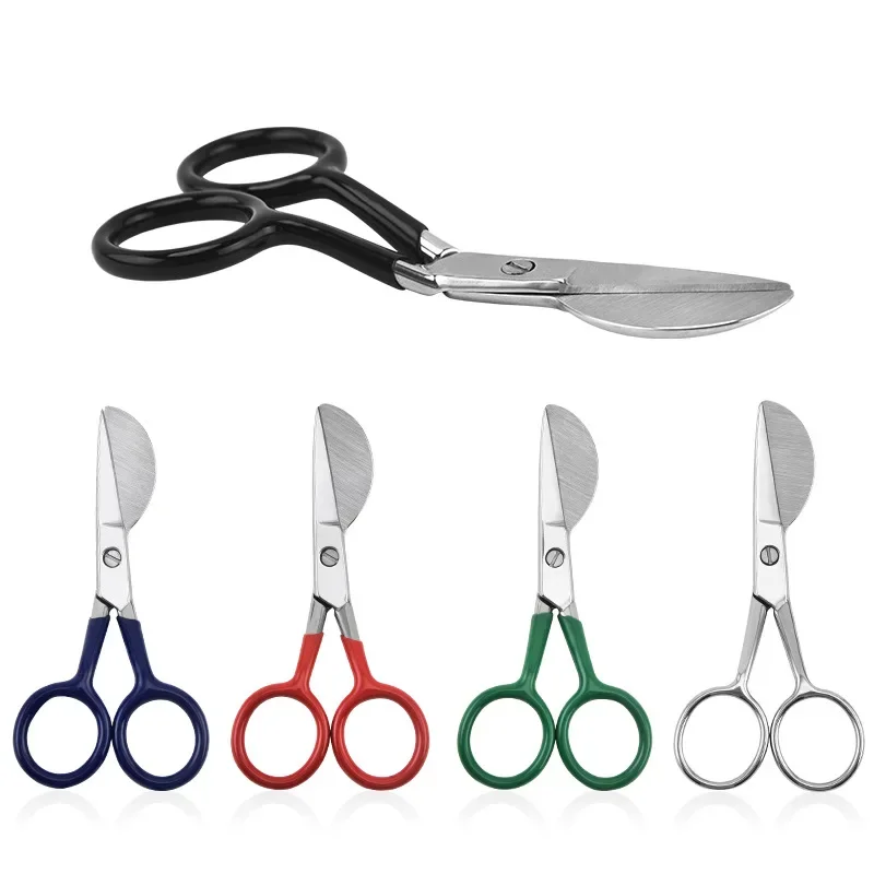 터프트 카펫 트리머 가위 자수 가위 Duckbill Applique 가위 가정용 봉제 공예 가위 부드러운 고무 손잡이