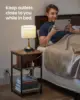 Side Table with Charging Station, 3-Tier End Table with USB Ports and Outlets, Nightstand for Living Room, Bedroom 6