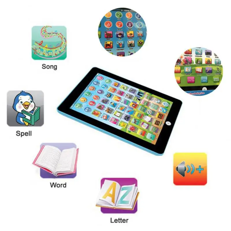 Learning Toys Kids Tablet Children Tablet Funny Birthday Gift For Children Educational Toy Tablet Toy Durable Learning Toys Kids Learning Pad Plastic