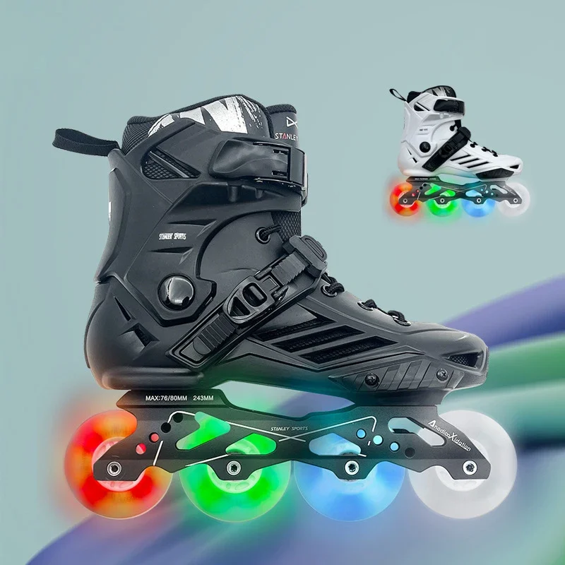 Roues Rollers Lot De 8 Roues Lumineuses Pour Patins à Roues Alignées De 64 Mm, 72 Mm, 76 Mm, 80 Mm Avec Roulement ABEC-9 Pour éclairage De Lames – Roues En Ligne 85A Pour Roue Roller