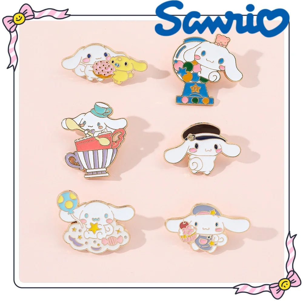 

Sanrio Cinnamonnal Brooch Cartoon Anime Action Figures Cute Pins Gift for Friends Clothes Ornaments Girl Bag Accessories
