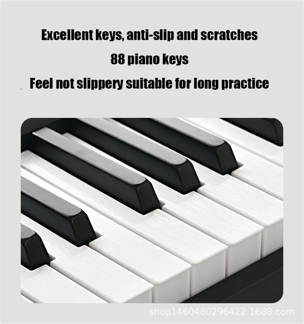 Description Picture 4 of item88 Keys Foldable Musical Piano Professional Midi Controller Electronic Music Synthesizer Digital Organ Instruments Keyboard