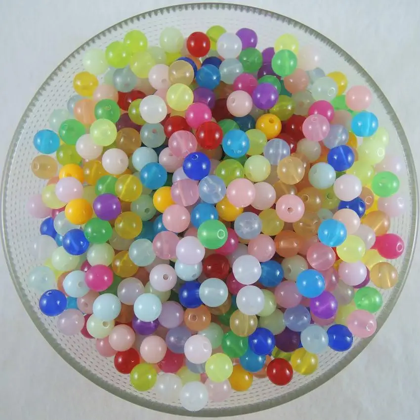 Vibrant Acrylic Round Perforated Loose Spacer Beads for DIY Crafting and Fashion Accessories