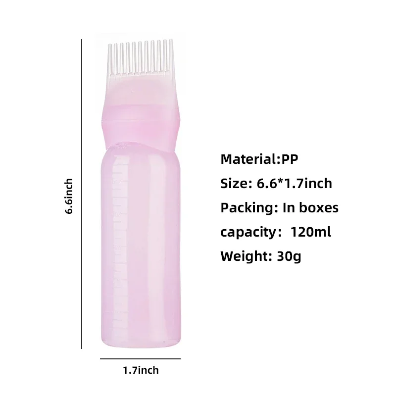 3pcs180ml Oil Scalp hair oil applicator bottle Root Washer Repeatable Filling Bottle Root Comb Applicator Bottle Salon Barbershop Accessories