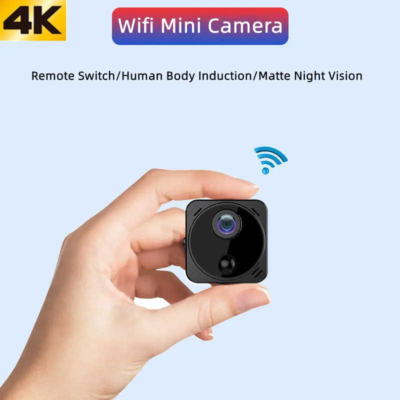 

4K WiFi Mini Camera Wireless Night Vision Home Security Camcorder Motion Detection Human Induction Alarm Push Home Security Cam