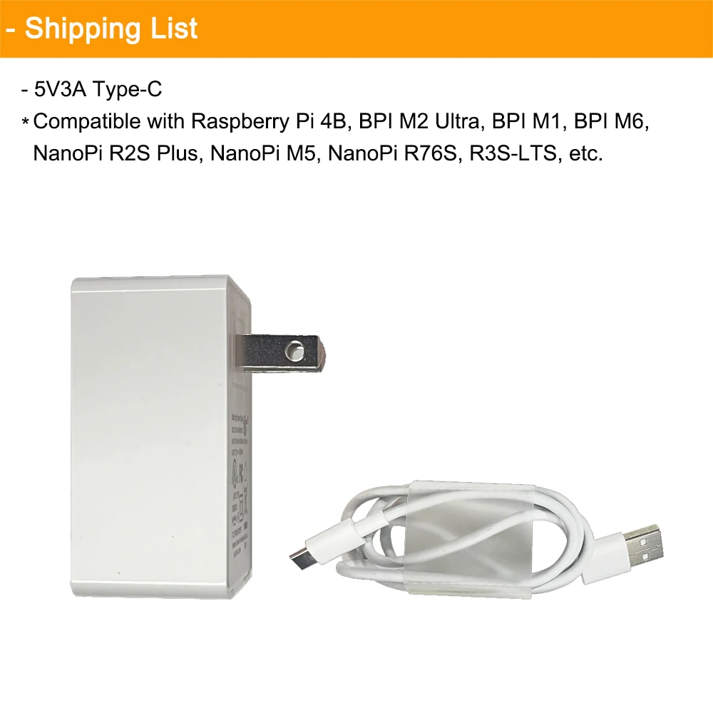 12V5A 5V3A DC Power Supply 12V3A Type-C Support EU US Standard For Raspberry Pi/