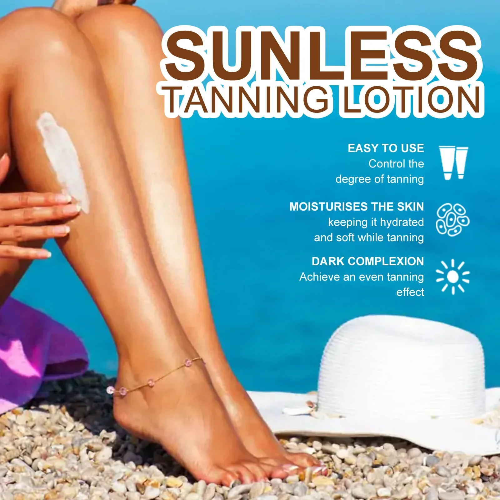 Sunless Tanning Lotion Natural Bronze Wheat Color Booster Sunbed Tanning Accelerator Solarium Intensive Body Bronzer Lotion