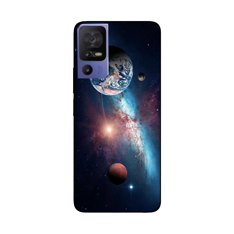 HGJTF Cover per TCL 40 SE/T610K (6.75), Custodia per Telefono Antiurto in Morbido Silicone Nero, Ultra Sottile TPU Bumper Protettiva Case per TCL 40 SE/T610K - Palloncino Romantico