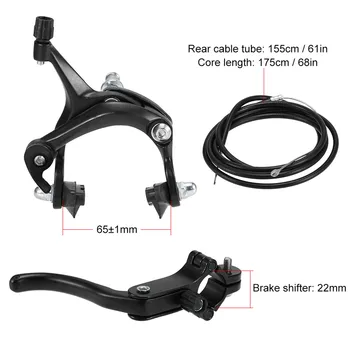 Pinza freno posteriore per bici Kit freno bici Fixie anteriore/posteriore Set freno per bici da strada Cruiser Kit freno pinza bici Set freno a trazione laterale